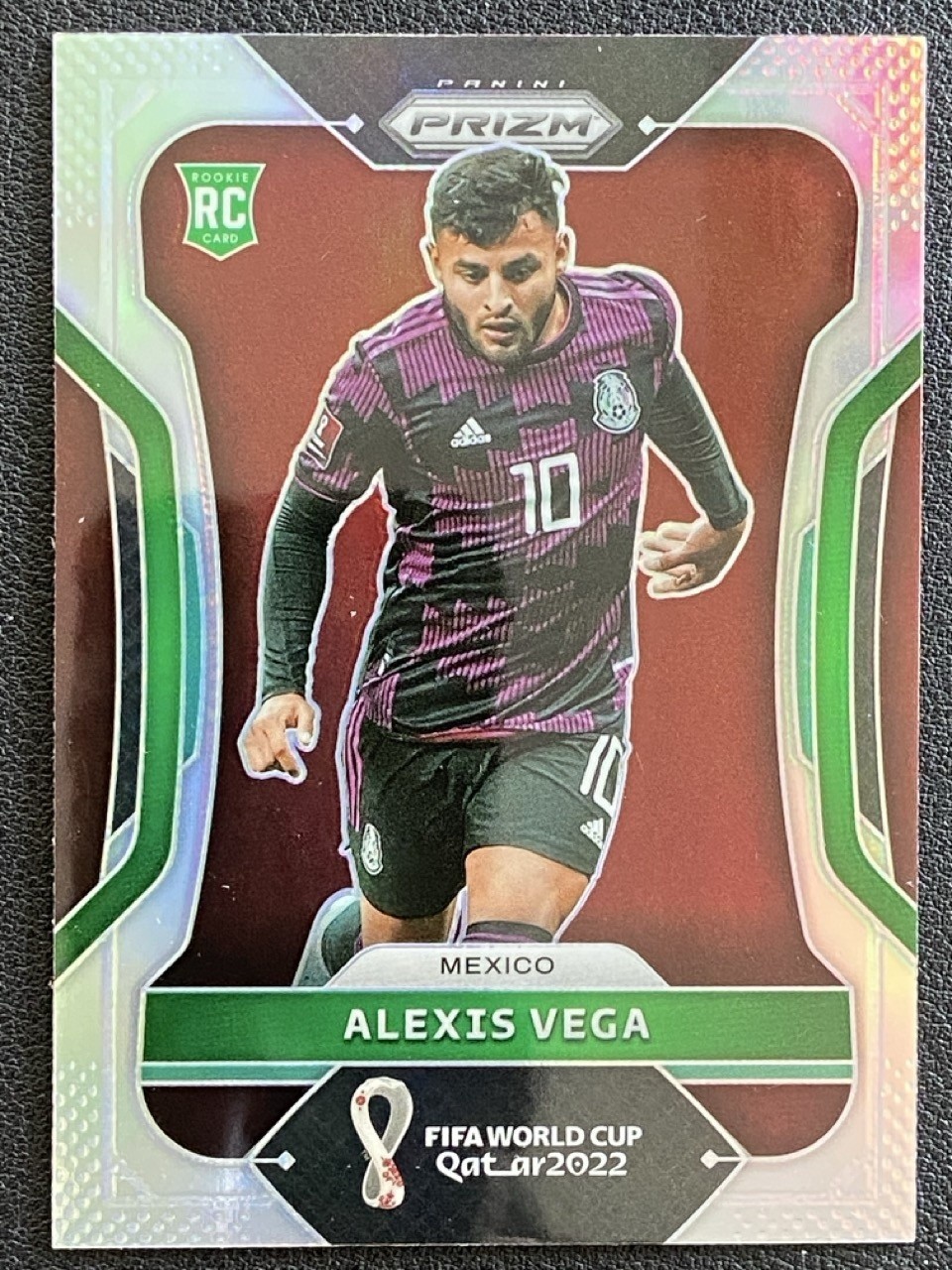 Alexis Vega 2022 Panini Prizm Fifa World Cup Qatar Prizms Silver Base RC #142