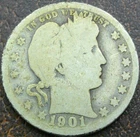 US 1901-O Barber Quarter  **