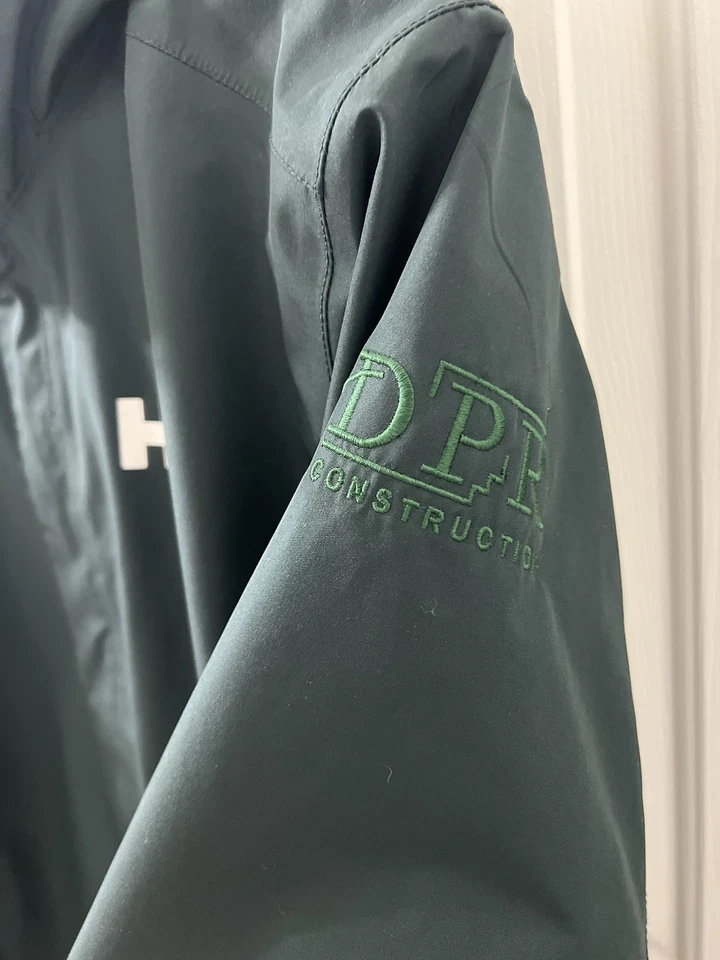 Helly Hansen Mens Dark Green Waterproof Hooded Jacket Digital Realty Full Zip XL - Image 4 of 4