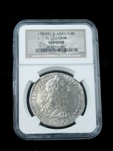 1783 Mo FF Mexico Silver 8 Reales - NGC Genuine El Cazador Shipwreck Coin