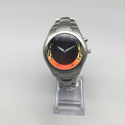 Fossil Big Tic Mens Watch 39mm Red Flame Animation JR-8115 New