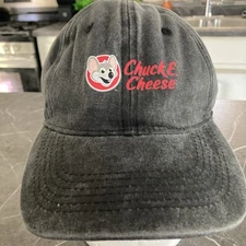 Chuck E. Cheese Adjustable Black Trucker Hat Cap Adult Size