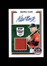 Maxwell Clark 2022 USA Baseball Stars & Stripes Signatures Auto #/399 Mint