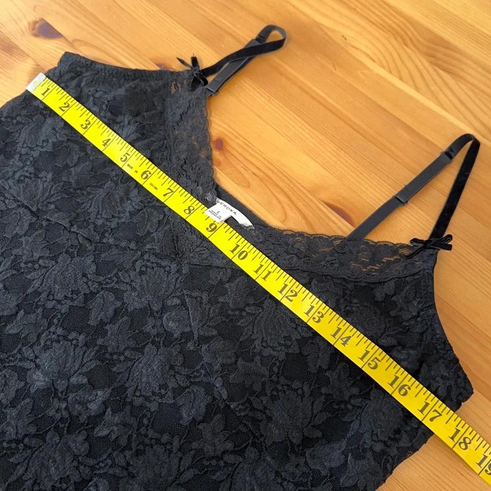 Cami Mujer L Babydoll Coqueta Gótica Y2K Lazo Caprichoso Encaje Foto 3 de 4