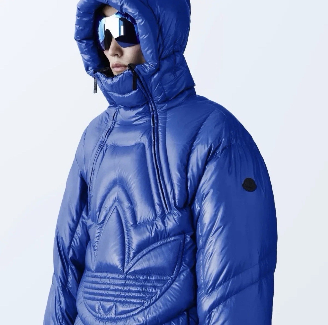 Size 1/small - Moncler x Adidas Chambery Trefoil Down Anorak Jacket Blue  IJ8327 image 4