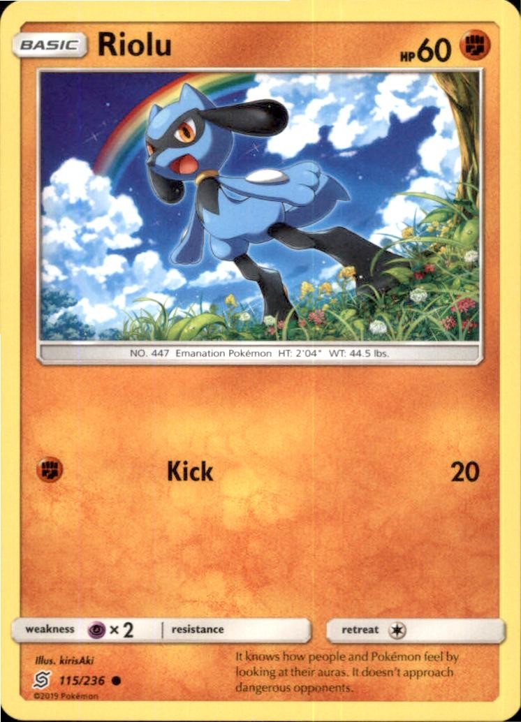 Riolu 115/236 Common Unified Minds Pokemon Near Mint