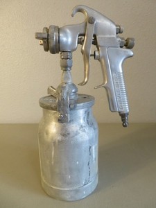 Devilbiss Spray Gun Type JGA-502 w/ Sharpe Model 450 Canister and #30 Nozzle