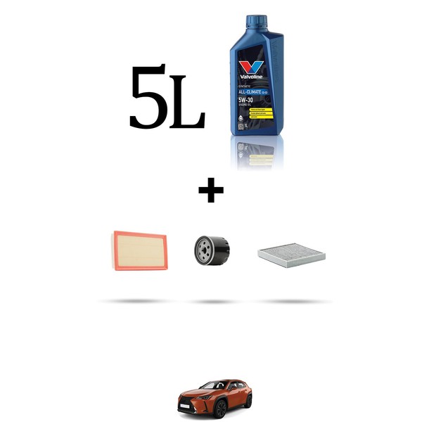 Hoffcar Wartungsset 3 Filter Und 5L ÖL FüR Lexus UX 200 110Kw Ab 2018-image