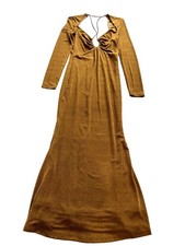 Misha Engracia Midi Dress in Brown