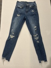 Areopostsle Women's Jeans High Waisted Cropped Jegging Size 0