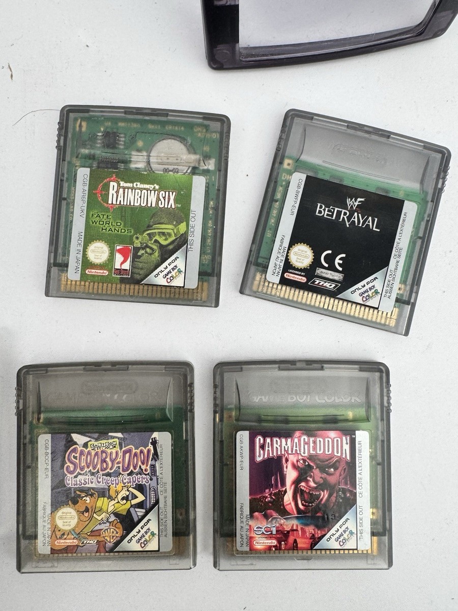 Nintendo Gameboy Color Handheld TEAL bundle / 6 Games & Light