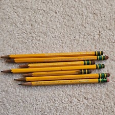 Lot of 7 Dixon Ticonderoga Yellow Pencils Ass...
