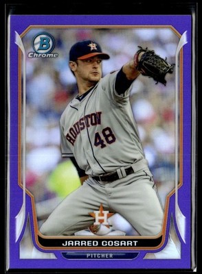 2014 Bowman Chrome Purple Refractor Jarred Cosart 069/150 Houston Astros #219