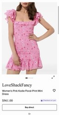Love Shack Women's Pink Floral Dress