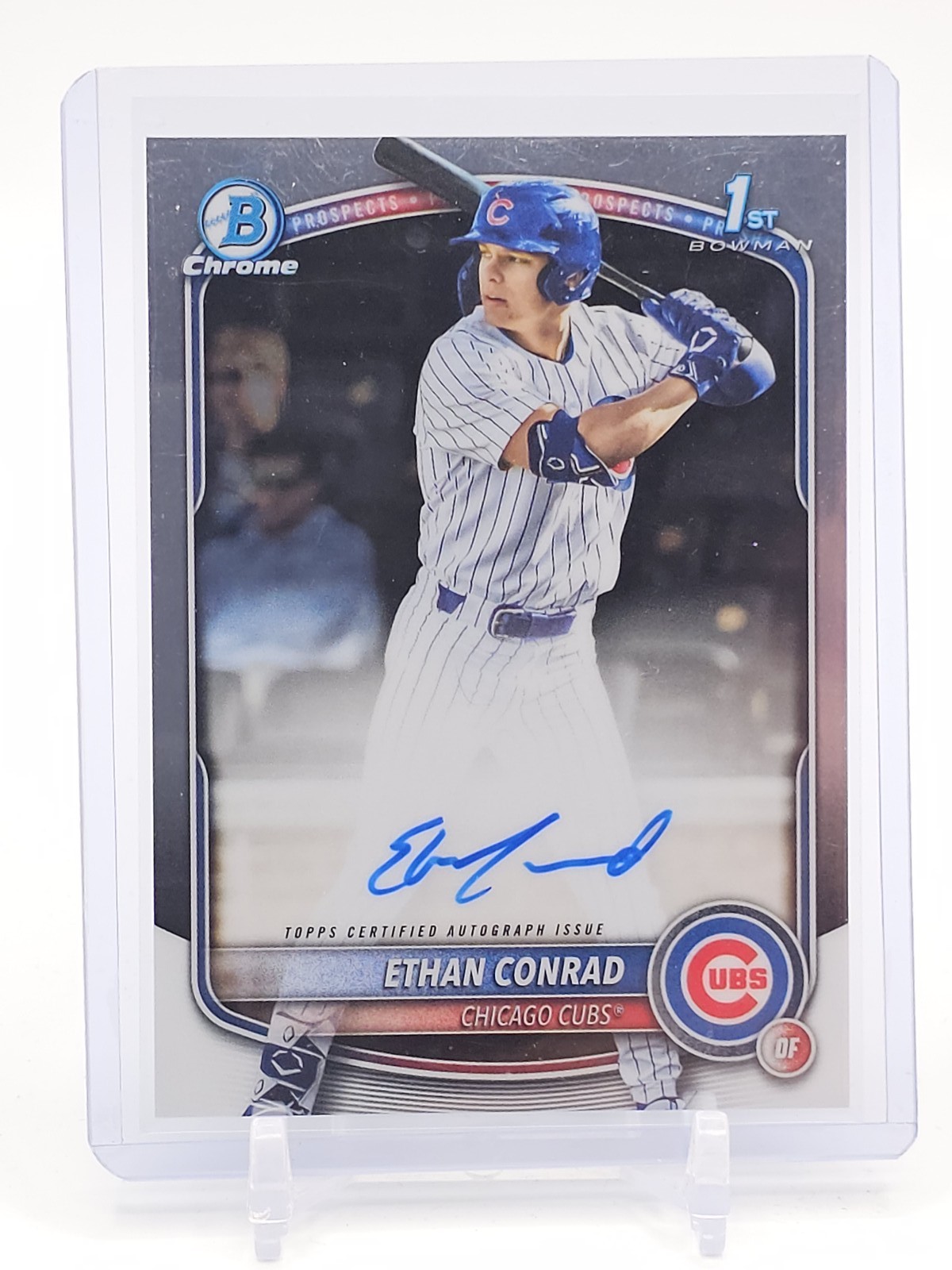 ETHAN CONRAD 2025 BOWMAN CHROME DRAFT 1ST AUTO ROOKIE #CPA-EC CUBS Q5431