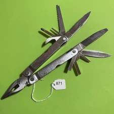 Leatherman Super Tool Plier Multi-Tool Pocket Knife Stainless EDC Damaged #871