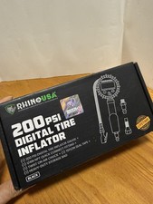 Rhino Usa Digital Tire Pressure Gauge With Inflator 0-200 Psi