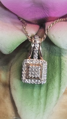 Natürlicher gepflasterter Diamant vierstufiger Halskette 2 mm Seil 14 K Gold massives Sterlingsilber 