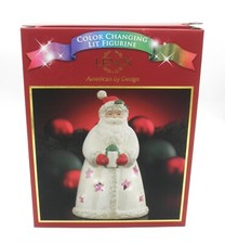 Lenox Season's Sparkle Light Up Santa Color Changing Figurine New in Box