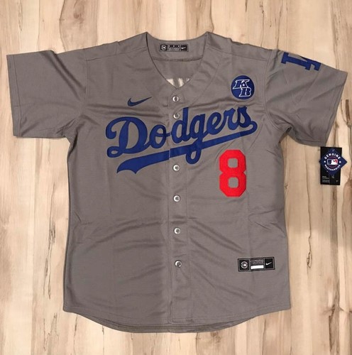 Kobe Bryant Los Angeles Dodgers #8 #24 Men's Small or Medium GRAY Jersey - Picture 6 of 6