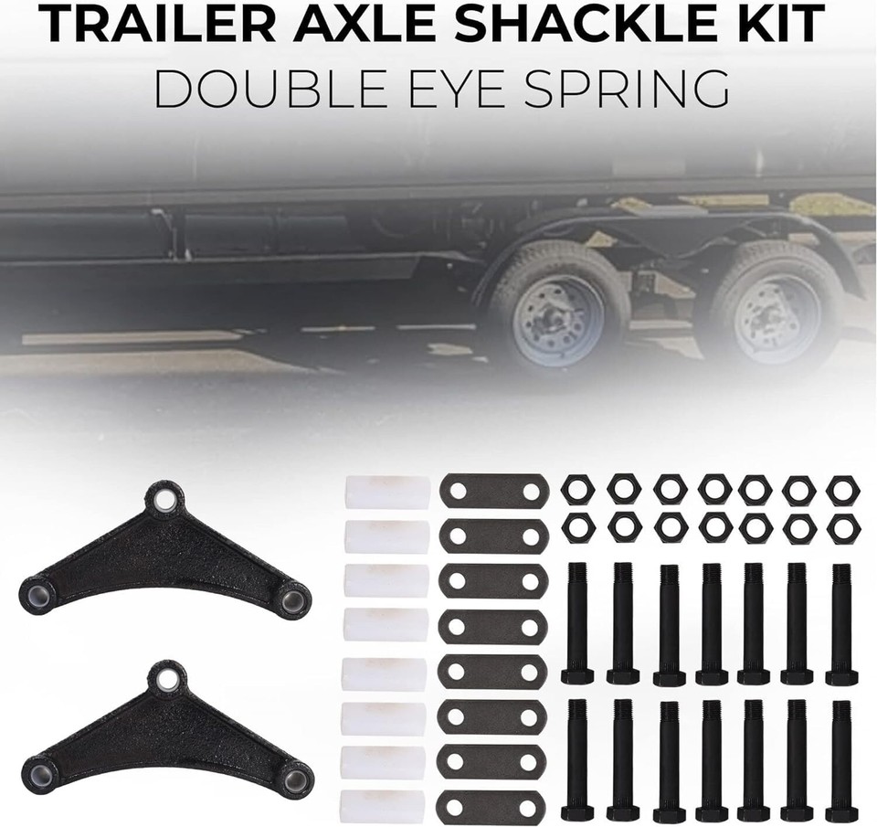 Kit Manille D'essieu Tandem Pour Remorque 3.5K-5.2K - Avec égaliseurs Et Ressort Double œil