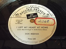 Don Meehan - I Left My Heart At Home / That Long, Long Road Of Love 78