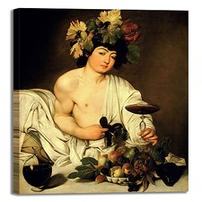Caravaggio bacco design quadro stampa tela dipinto telaio arredo casa