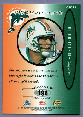 DAN MARINO 1999 DONRUSS PREFERRED SIGNATURES AUTOGRAPH HOF MIAMI