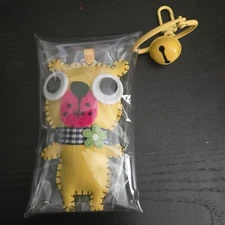 Leather Keychains Cute Animal Keychains - Handmade