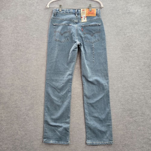 Levi's 514 Boys Jeans 14 Blue Straight Logo Cotton Polyester Viscose NWT - Picture 9 of 12