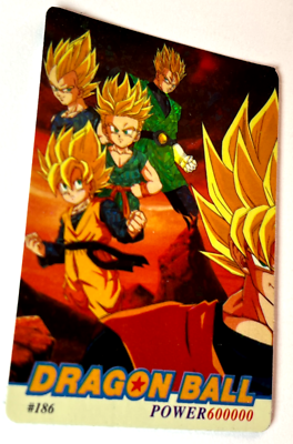 1997 DRAGON BALL Z Card #186 GOKU SSJ2 GOHAN SSJ2 VEGETA SSJ2 VTG