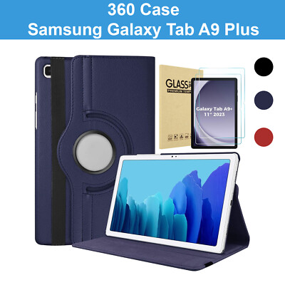 For Samsung Galaxy Tab A9 Plus 2023 360 Degree Swiveling Stand Protective Cover