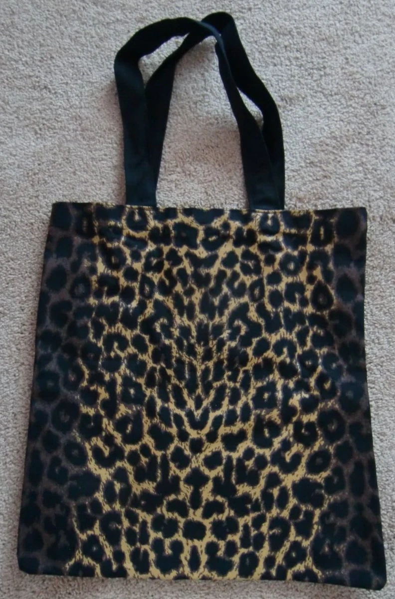 Saint Laurent leopard print canvas tote bag brand new