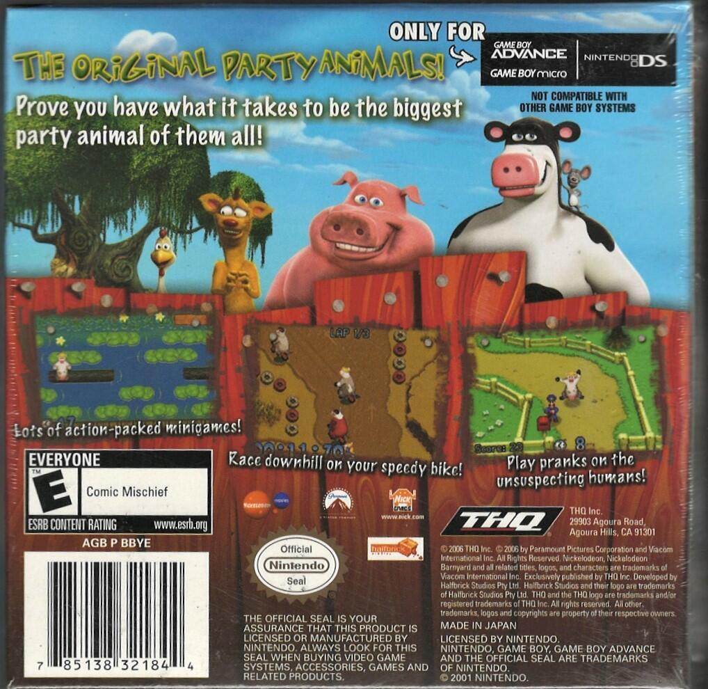 ゲームボーイアドバンス - GBA★BARNYARD 海外版 北米版 端子清掃済★箱付・説明書付・ソフト付 Barnyard GBA (Brand New Factory Sealed US Version) Game Boy