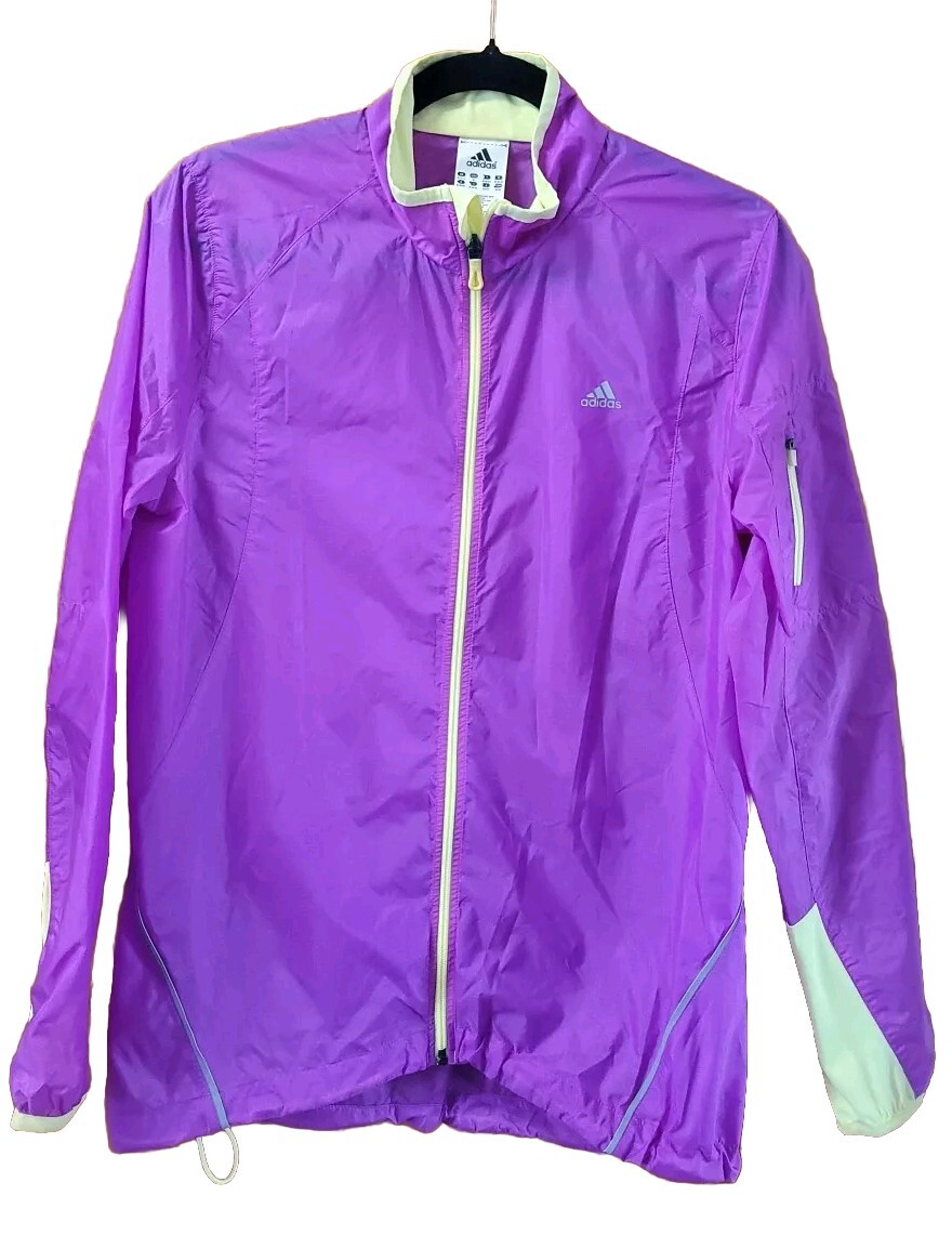 Adidas Pink Lightweight Running Windbreaker Jacket Womens Size