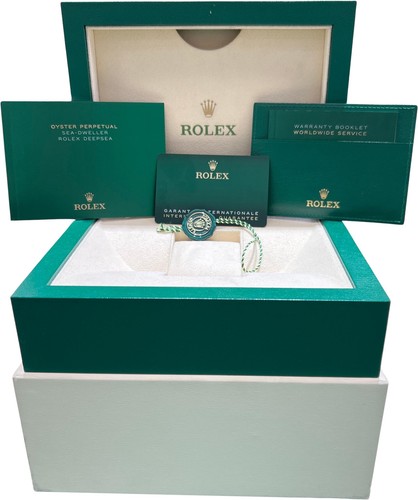 2022 NEW PAPERS Rolex Sea-Dweller Deepsea 126660 Black Stainless 44mm Watch BOX - Picture 2 of 6