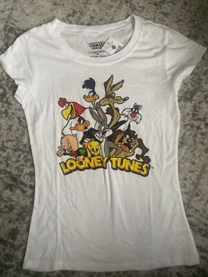 NWT LOONEY TUNES LADIES MEDIUM SHIRT BUGS BUNNY DAFFY PORKY TWEETY TAZ WILE E.