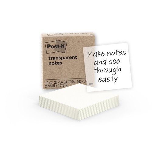 Post-it® Transparente Notizen 600-TRSPT-10PK - Bild 1 von 10