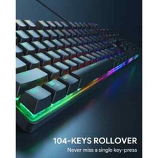 AUKEY KMG16 Mechanical GAMING Keyboard Blue Switches 104key 6- backlight 4