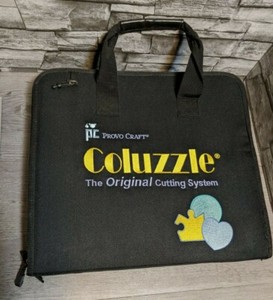 Provo Craft Coluzzle Carry Case Binder Filled w/Stencils, Cutting Templates Lot