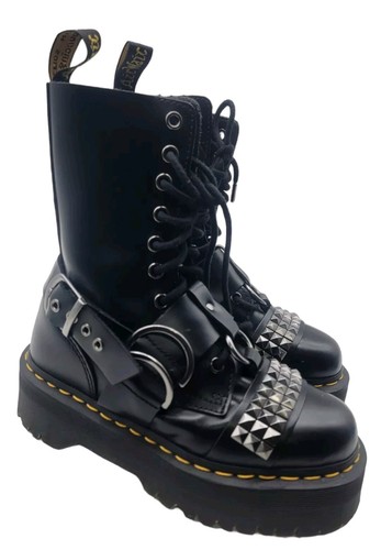 Scarpa Doc Martens M4/L5 nera Jadon Hi stud Rock Hippie Y2K Punk Gorpcore grossa