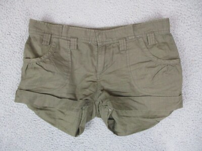 Roxy Shorts Womens Green Khaki Pockets Inseam Casual