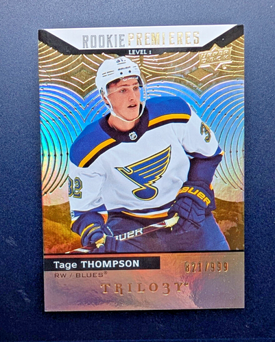 2017-18 Upper Deck Trilogy Rookie Premieren, Tage Thompson, #72, NM, /999