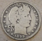 1899-O Barber Quarter 25c VG as Pictured Bk2