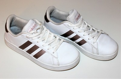 Adidas Grand Court EF0101 Sneaker - Girl's Size 1.5, White/Copper | eBay