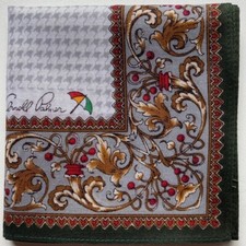 HANDKERCHIEF VINTAGE HOUNDSTOOTH PATTERNED MEN'S POCKET SQUARE COTTON 18" B0449