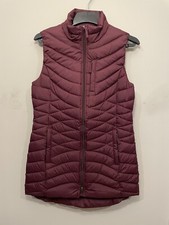 Duluth Trading Company Down Right Tunic Vest Sz Small Maroon Full Zip Cordura