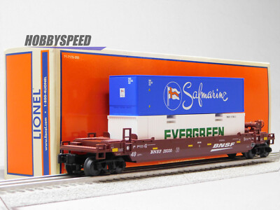 LIONEL BNSF MAXI STACK W/ CONTAINER LOAD freight train flatcar flat 2328330  NEW