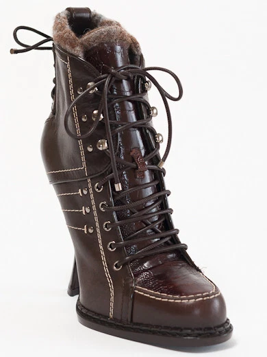 Neuf bottines courtes chocolat Christian Dior Montagne 36,5 US 6,5