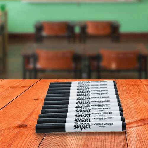 Washable Art Markers Conical Tip Black Pack of 12